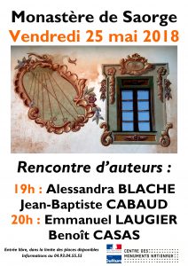 Affiche rencontre d'auteur 25 mai 2018